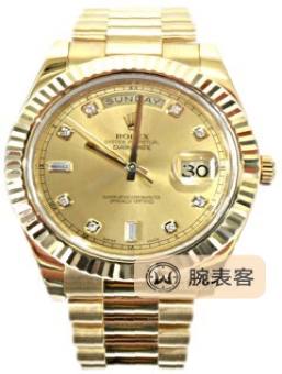 劳力士星期日历型218238金盘腕表